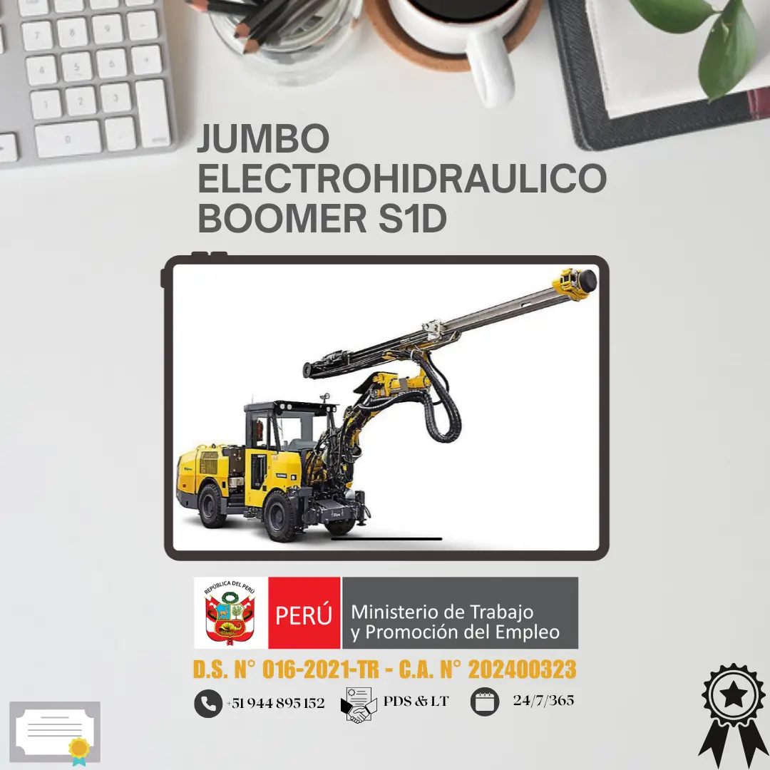 Operación de Jumbo Electrohidráulico Boomer S1D