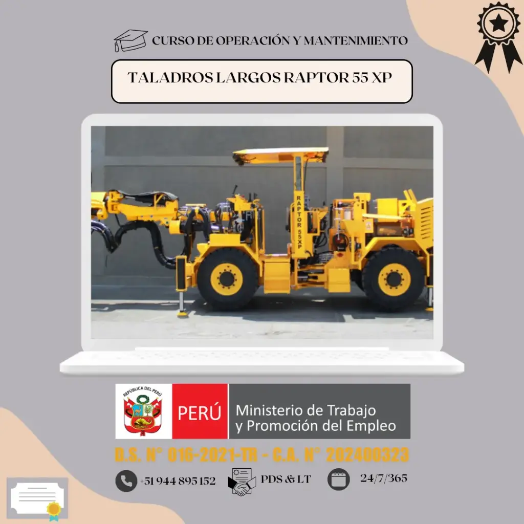 Operación de Taladros Largos Raptor 55 XP