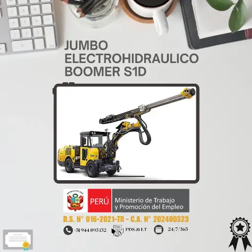 Operación de Jumbo Electrohidráulico Boomer S1D